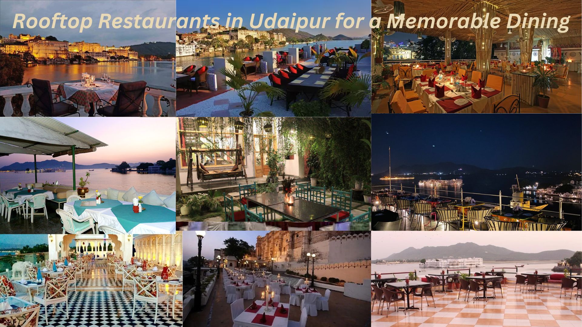 Rooftop Restaurants in Udaipur for a Memorable Dining