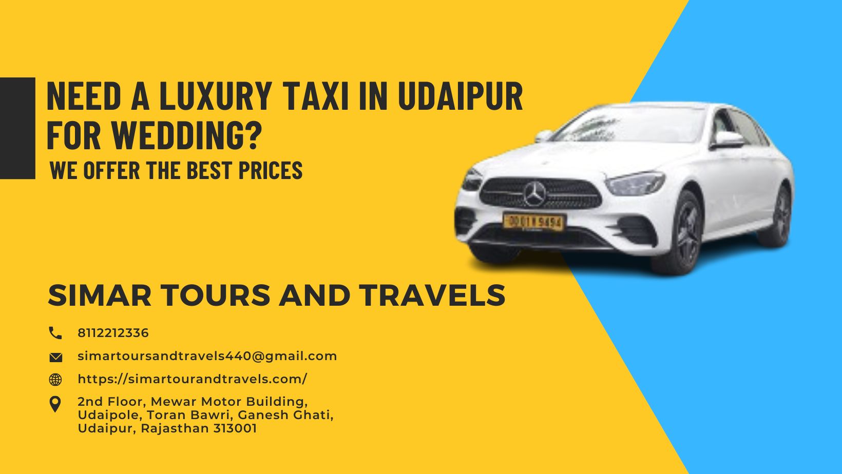 Taxi in Udaipur for Wedding - Simar Tours and Travels