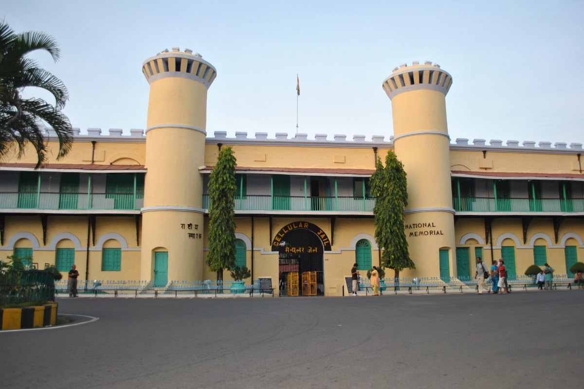Front view of the Cellular Jail at Port Blair, Andaman and Nicobar Islands