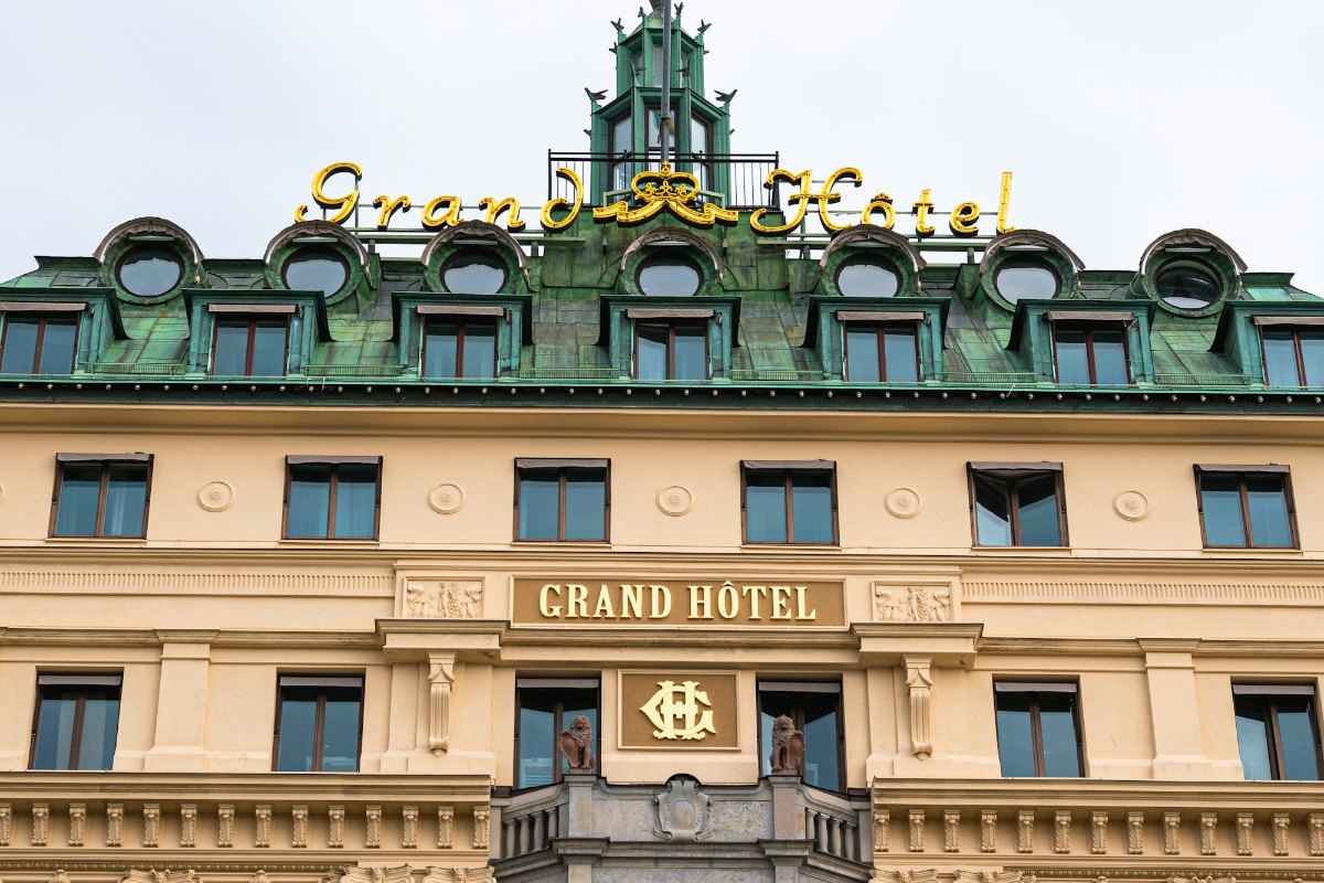 Heritage grand hotel building exterior